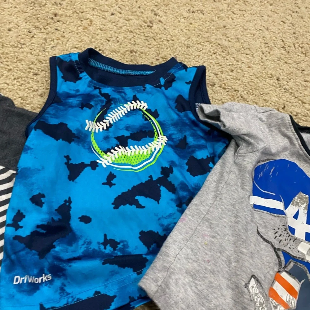 Set of Boys' Graphic and Striped T-Shirts-#100 - Picture 4 of 7